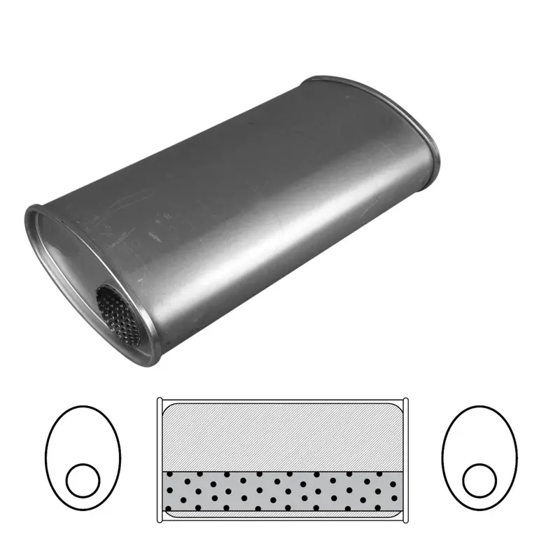 10" X 4" Oval, 10" Long, 2 1/2" Offset/Offset Inline, Megaflow 2