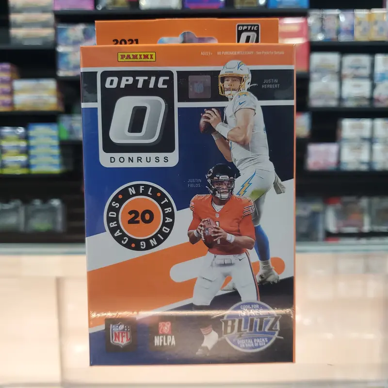 2021 Donruss Optic Football Hanger Box (Blue Scope Parallels) 1