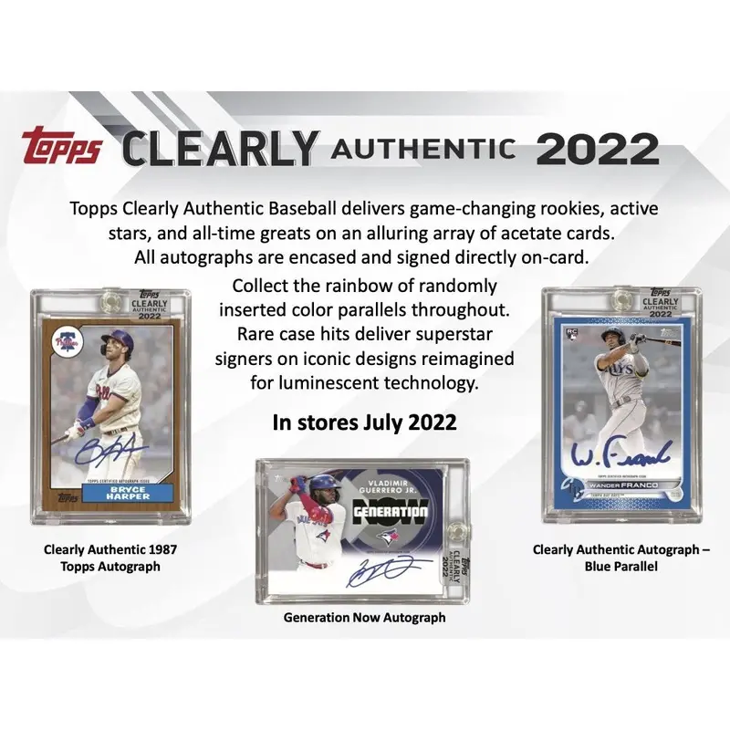 2022 Topps Clearly Authentic Baseball Hobby Box 1