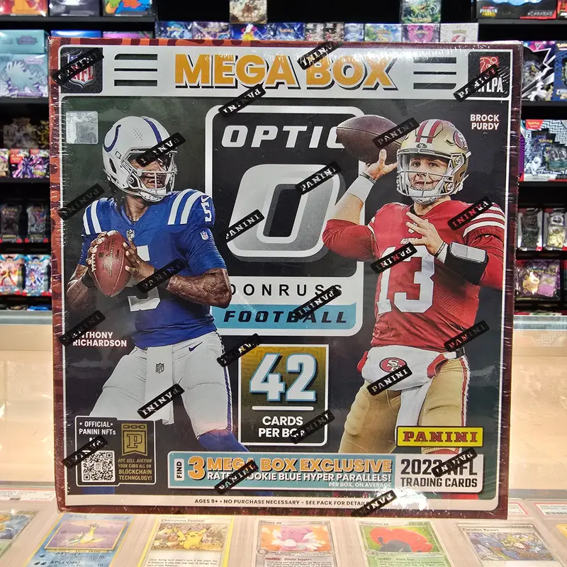 2023 Donruss Optic Football Hobby Mega Box (Blue Hyper Parallels) 1
