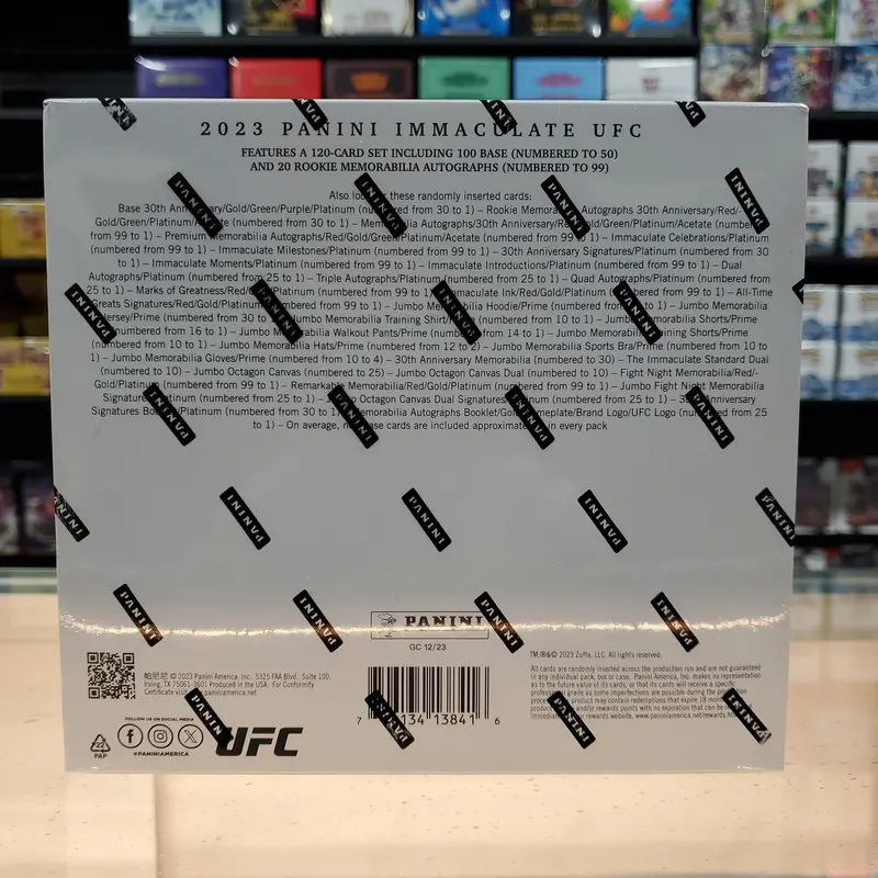 2023 Immaculate Ufc Hobby Box 2