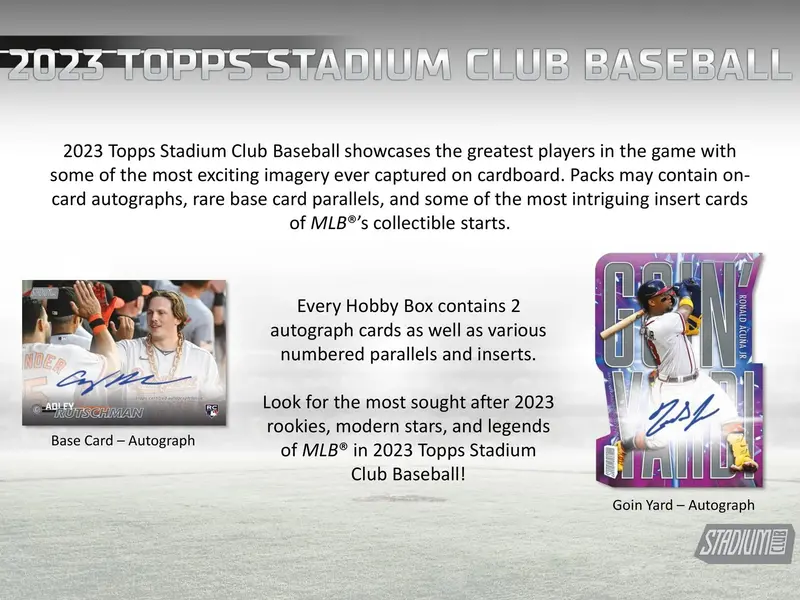 2023 Stadium Club Baseball Hobby Box 1