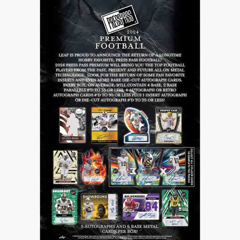 2024 Press Pass Premium Football Hobby Box 2
