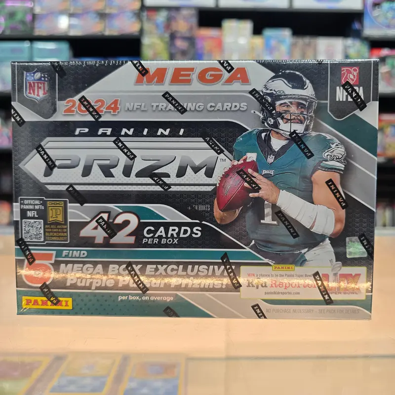 2024 Prizm Football Hobby Mega Box (Purple Pulsar Prizms) 1