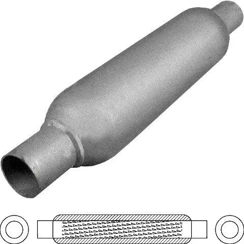 3 1/2" Round, 15" Long, 2 1/2", C/C, Spiral Louvered With Spigots, Mild 1