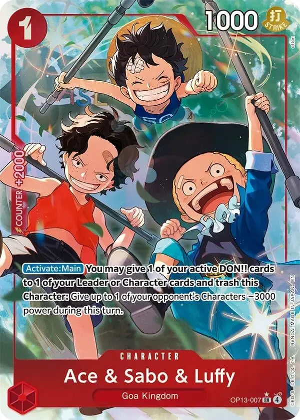 Ace & Sabo & Luffy (Alternate Art) (Op13-007) (Op13) 1