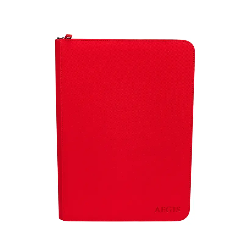Aegis: 9-Pocket Diamond-Zip Binder (Red) 1