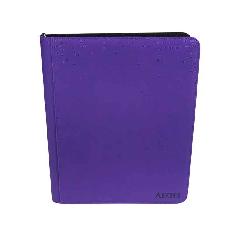 Aegis: 9-Pocket Diamond-Zip Toploader Binder (Purple) 1