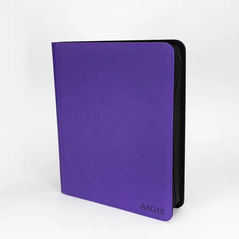 Aegis: 9-Pocket Diamond-Zip Toploader Binder (Purple) 2