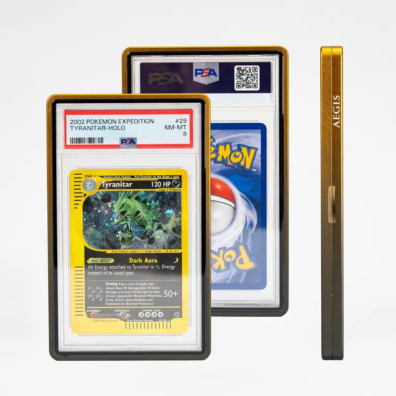 Aegis: Slab Shield - Aluminum Graded Card Holder Psa (Gradient Black-Gold) 1