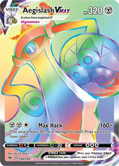 Aegislash Vmax (Secret) (190/185) (Swsh04) 1