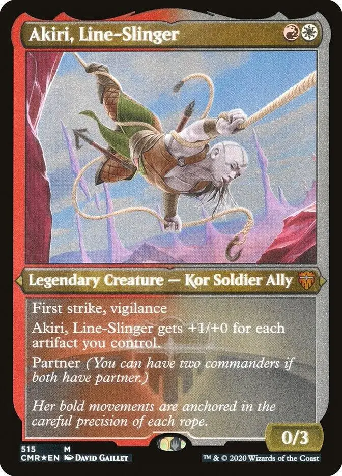 Akiri, Line-Slinger (Foil Etched) (515) (Cmr) 1