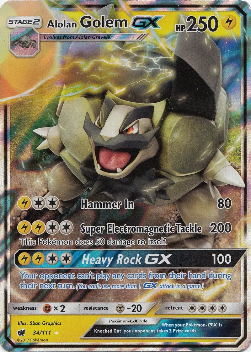 Alolan Golem Gx (34/111) (Sm04) 1