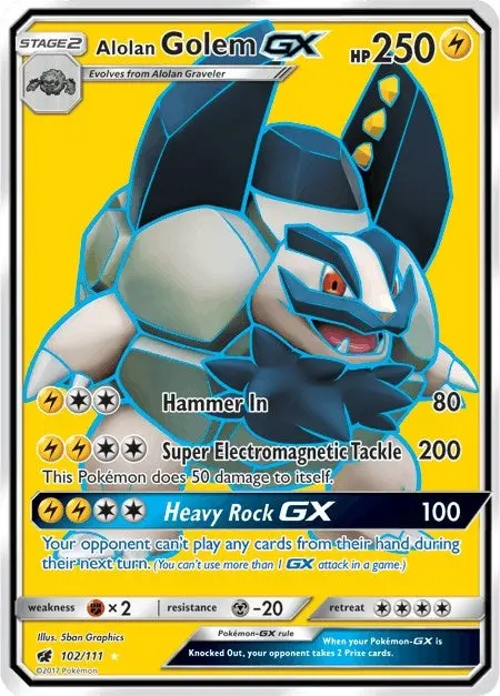 Alolan Golem Gx (Full Art) (102/111) (Sm04) 1