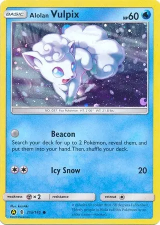 Alolan Vulpix - 21A/145 (021A/145) (Pr) 1