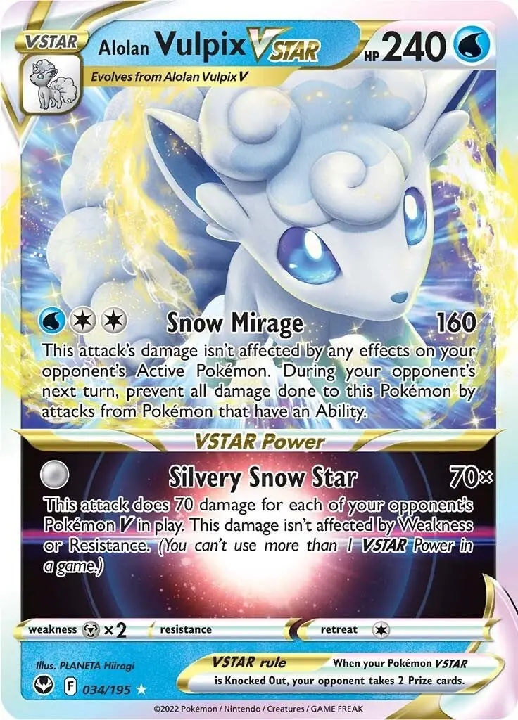 Alolan Vulpix Vstar (034/195) (Swsh12) 1
