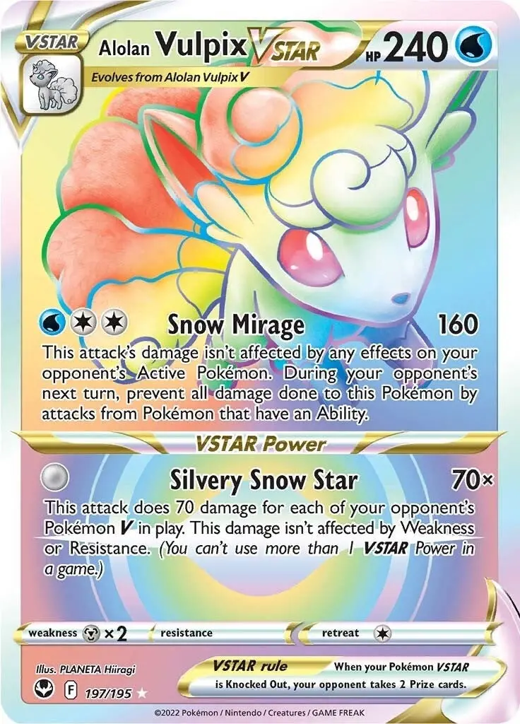 Alolan Vulpix Vstar (Secret) (197/195) (Swsh12) 1