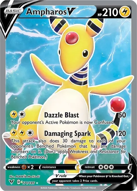 Ampharos V (Full Art) (171/185) (Swsh04) 1