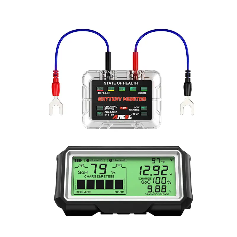 Ancel Bm200 Pro 12V Car Battery Tester Battery Health Monitor Charging Capacity Analyzer 1