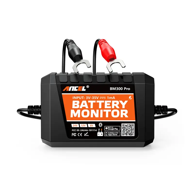 Ancel Bm300 Pro 24V 12V 6V Battery Monitor With Charging, Cranking System Test & Alarm 1