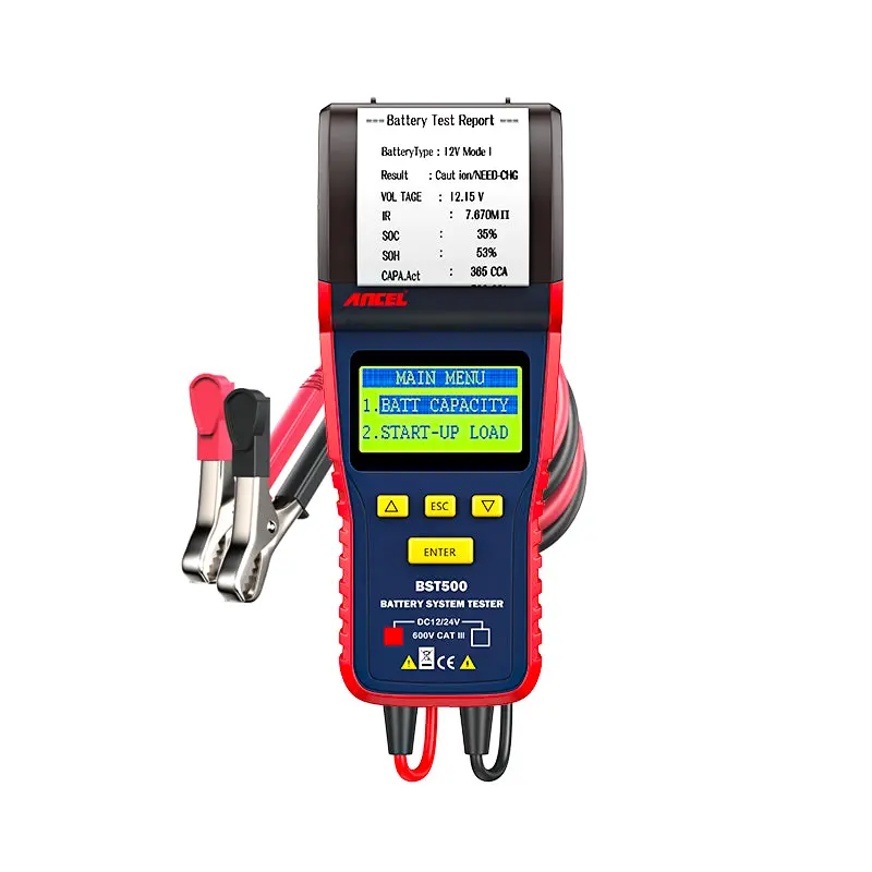 Ancel Bst500 12V 24V Battery Analyzer Wireless Electric Circuit Cranking Test 1