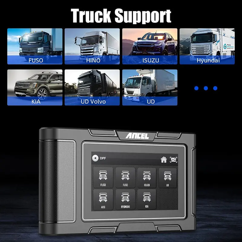 Ancel Hd3200 Full System Heavy Duty Truck Code Reader Diesel Scan Tool 2