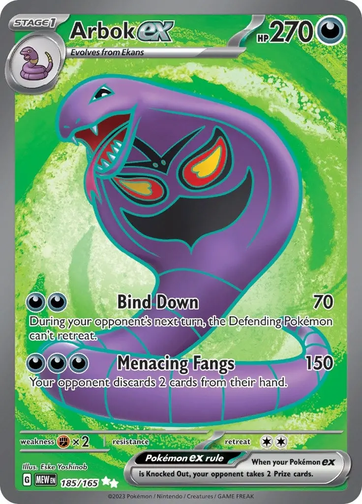 Arbok Ex (185/165) (Mew) 1