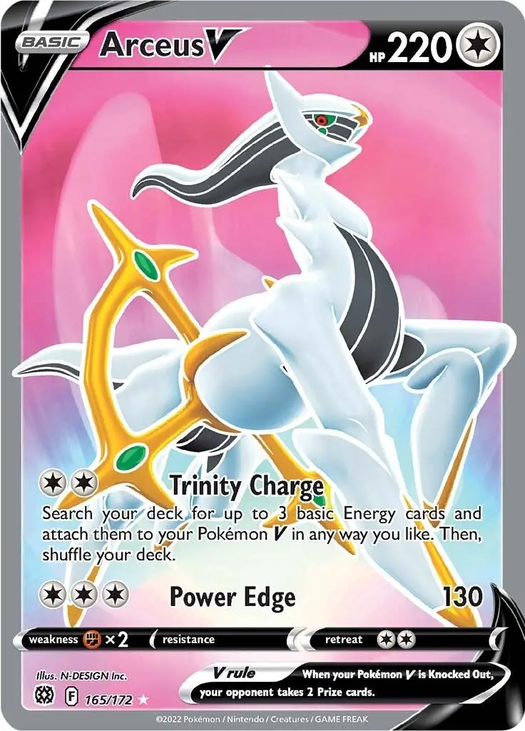 Arceus V (Full Art) (165/172) (Swsh09) 1