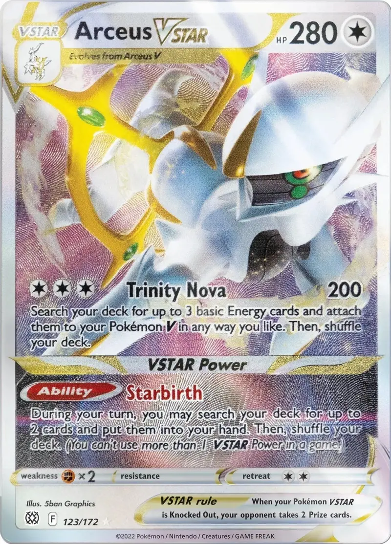 Arceus Vstar - 123/172 (Metal Card) (123/172) (Mcap) 1