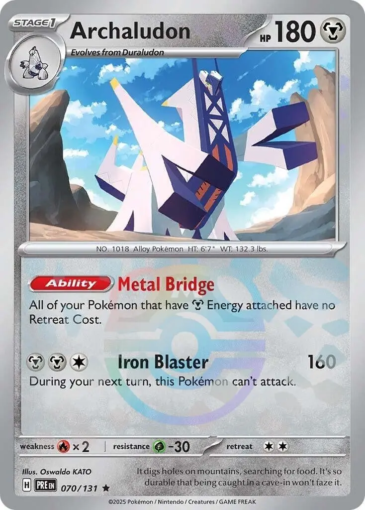 Archaludon (Master Ball Pattern) (070/131) (Pre) 1