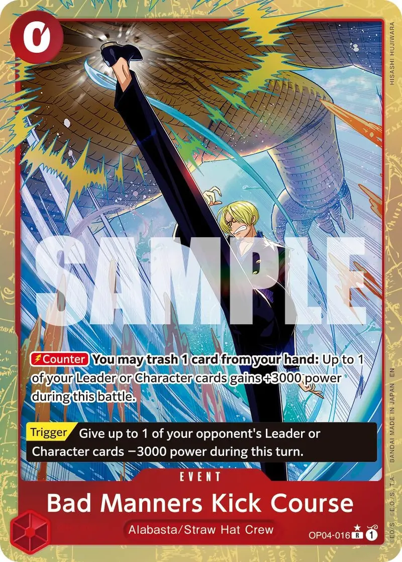 Bad Manners Kick Course (Alternate Art) (Op04-016) (Prb-02) 1