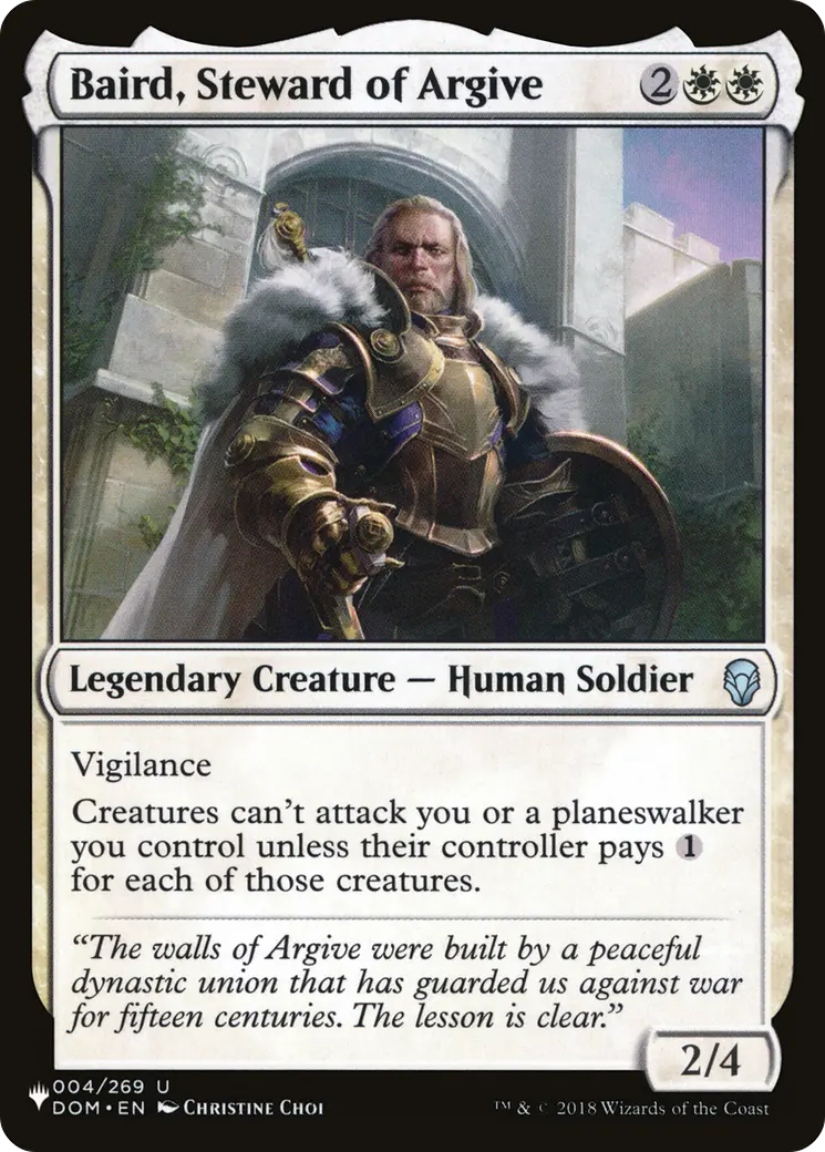 Baird, Steward Of Argive [The List] 1