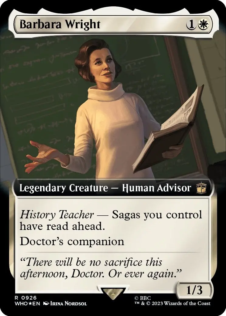 Barbara Wright (Extended Art) (Surge Foil) (926) (Who) 1