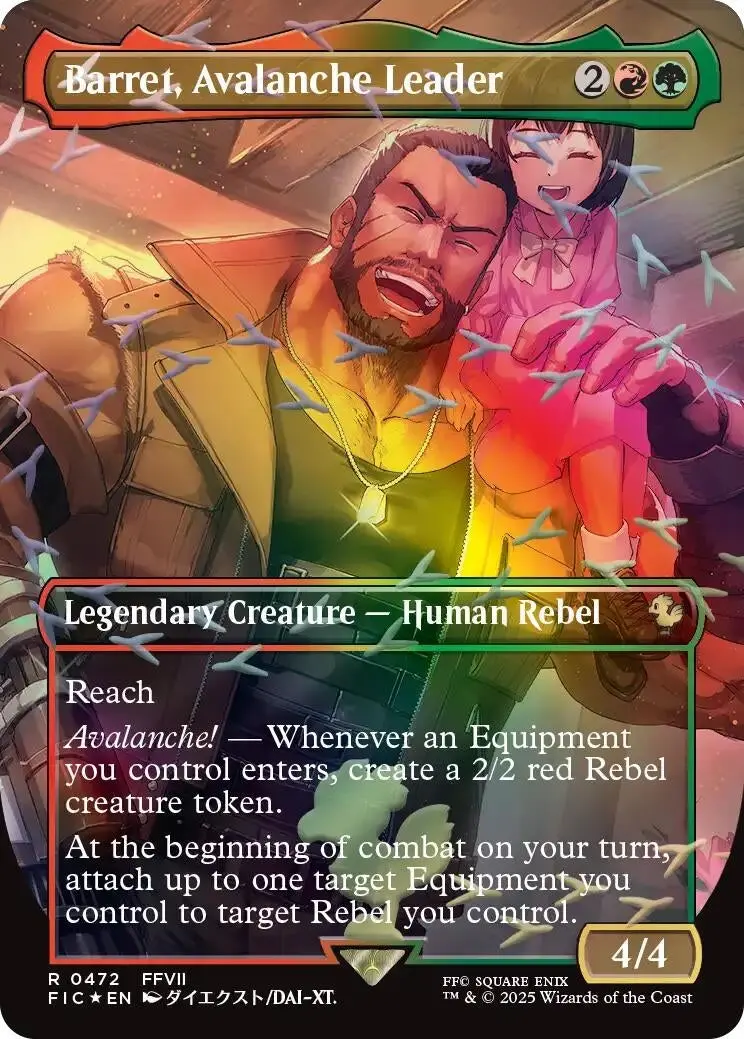 Barret, Avalanche Leader (Borderless) (Chocobo Track Foil) (472) (Fic) 1
