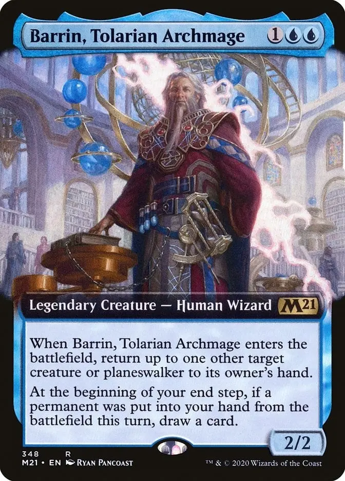 Barrin, Tolarian Archmage (Extended Art) (348) (M21) 1