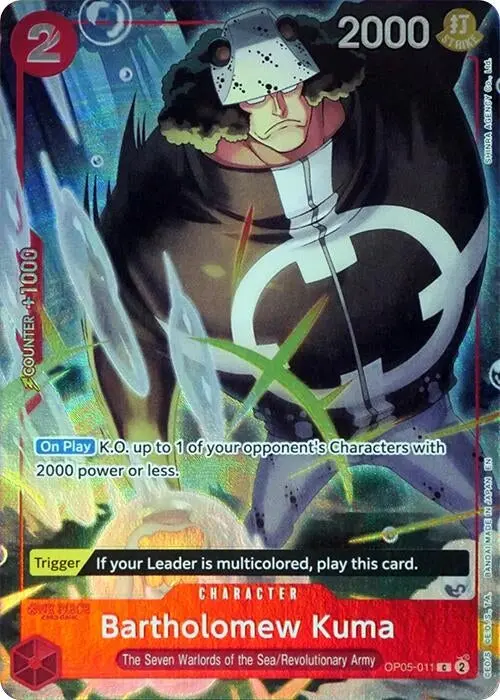 Bartholomew Kuma (Seven Warlords Of The Sea Binder Set) (Op05-011) (Op-Pr) 1