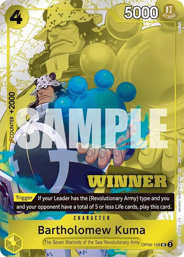 Bartholomew Kuma (Winner Pack 2025 Vol. 4) (Op09-108) (Op-Pr) 1