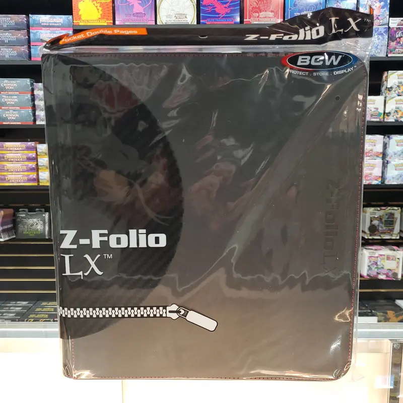 Bcw: 12 Pocket Z-Folio Lx Zipper Binder (Black) 1