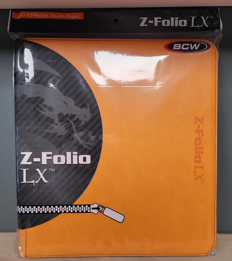 Bcw: 12 Pocket Z-Folio Lx Zipper Binder (Orange) 1