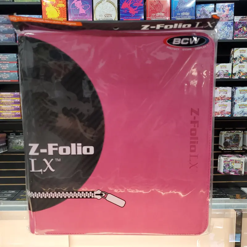 Bcw: 12 Pocket Z-Folio Lx Zipper Binder (Pink) 1