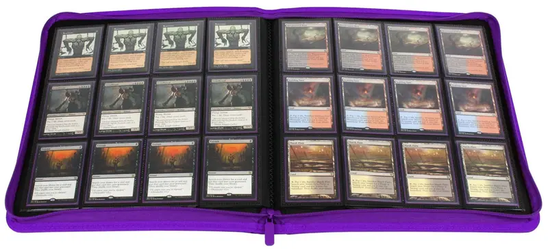Bcw: 12 Pocket Z-Folio Lx Zipper Binder (Purple) 2