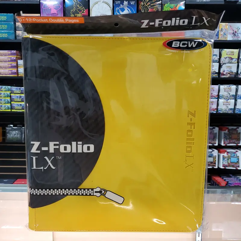 Bcw: 12 Pocket Z-Folio Lx Zipper Binder (Yellow) 1