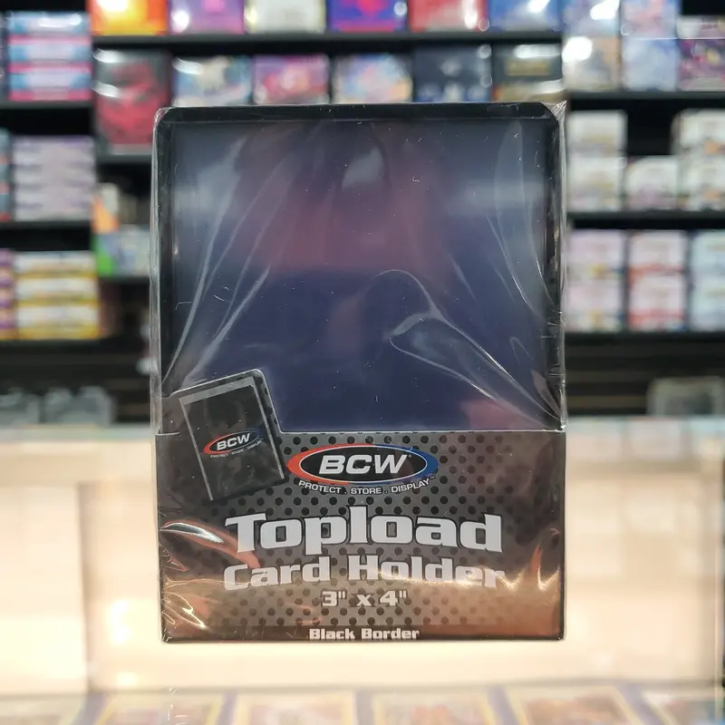 Bcw: 3X4 Standard Toploader 25Ct - Black Border 1