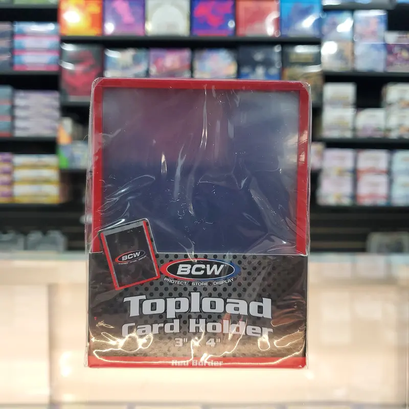 Bcw: 3X4 Standard Toploader 25Ct - Red Border 1