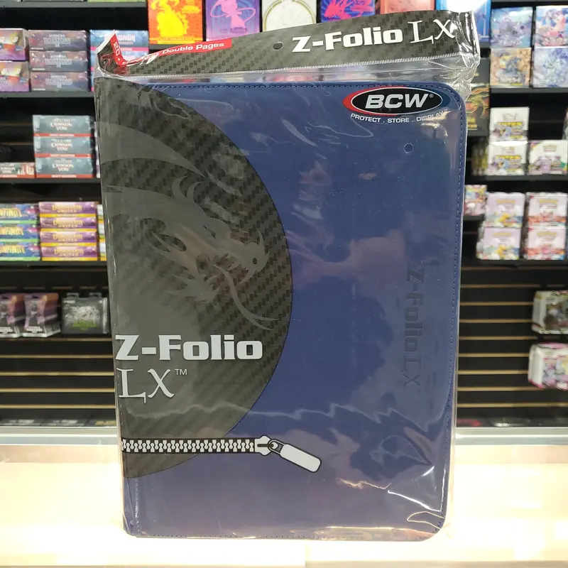 Bcw: 9 Pocket Z-Folio Zipper Binder (Blue) 1