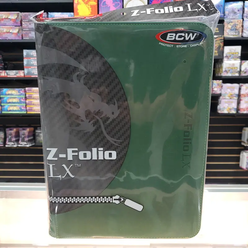 Bcw: 9 Pocket Z-Folio Zipper Binder (Green) 1