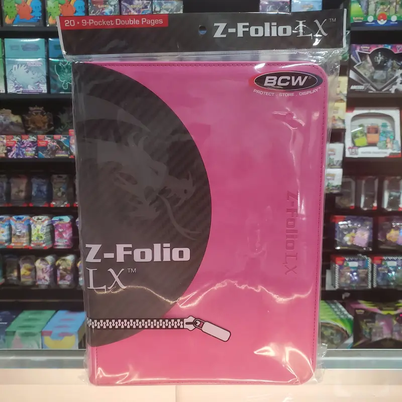 Bcw: 9 Pocket Z-Folio Zipper Binder (Pink) 1