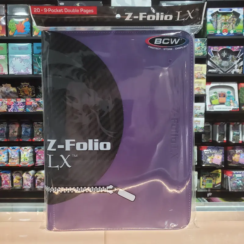 Bcw: 9 Pocket Z-Folio Zipper Binder (Purple) 1