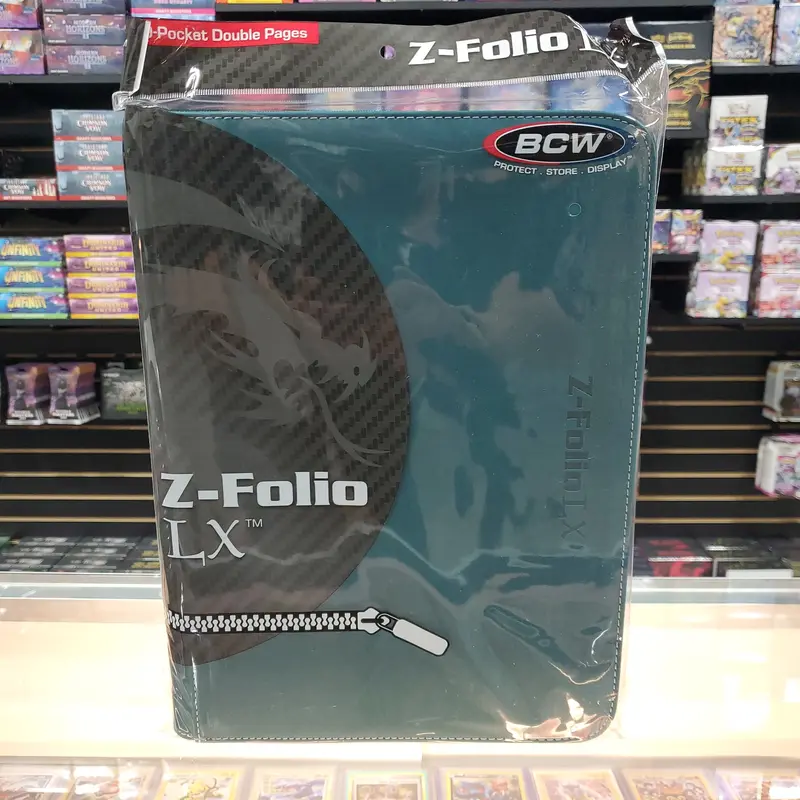 Bcw: 9 Pocket Z-Folio Zipper Binder (Teal) 1