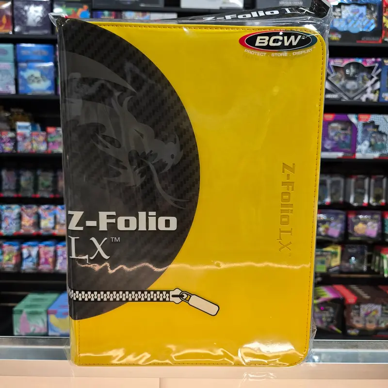 Bcw: 9 Pocket Z-Folio Zipper Binder (Yellow) 1